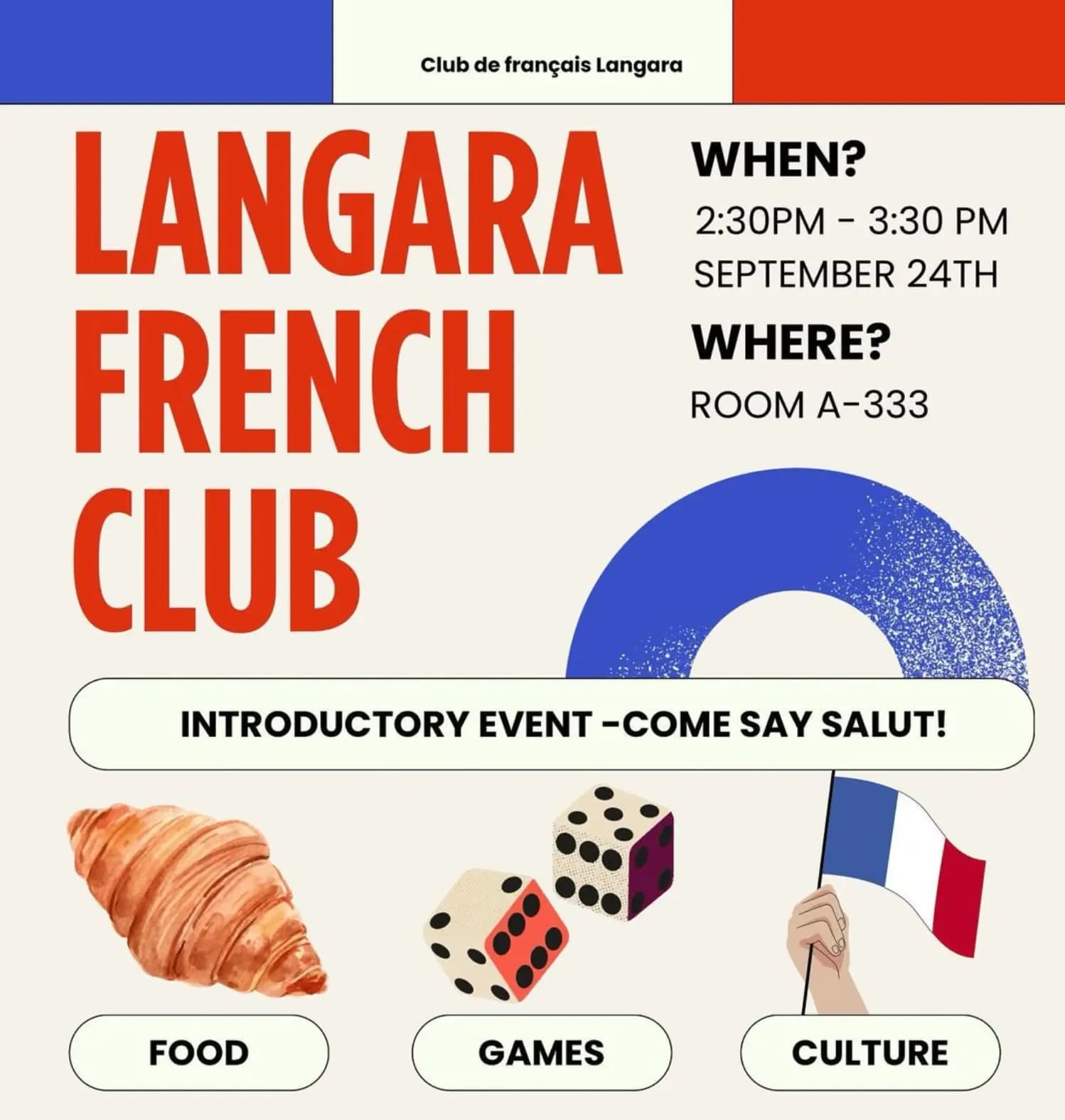 Langara French Club Opening Event